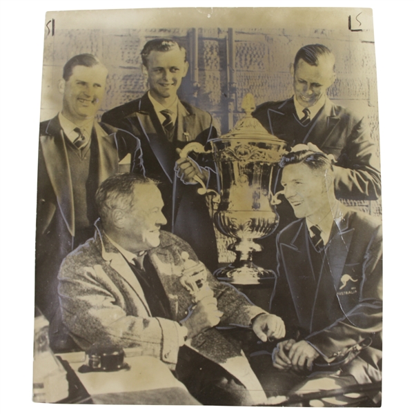 Bobby Jones at St. Andrews 10/13/1958 Rare Oversize Photo with World Amateur Team