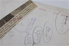 Ben Hogan 8/23/1948 Mr. Golf of Hershey, Pa. Signing Winning Scorecard Original Photo