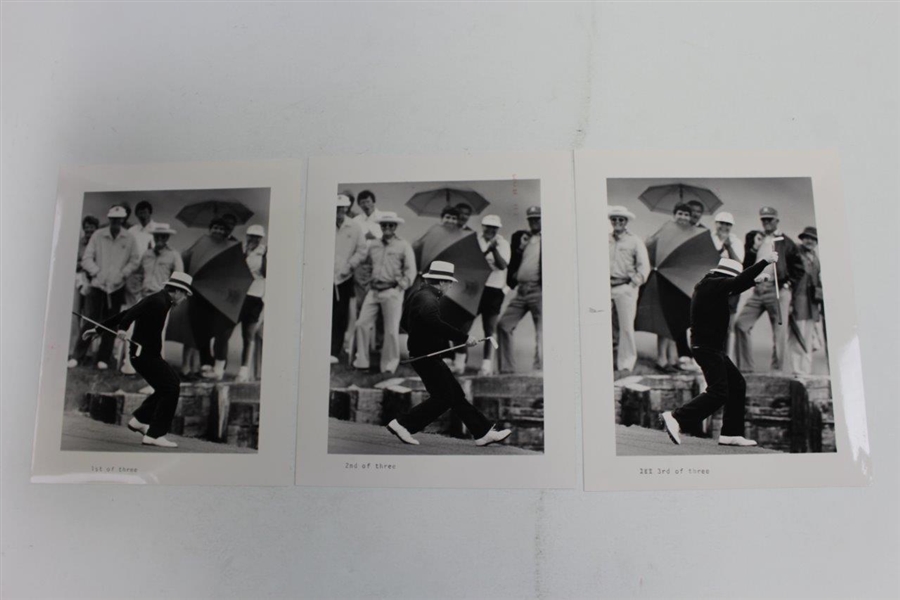 Gary Player Group of Ten (10) Wire Photos - Various Years & Dimensions