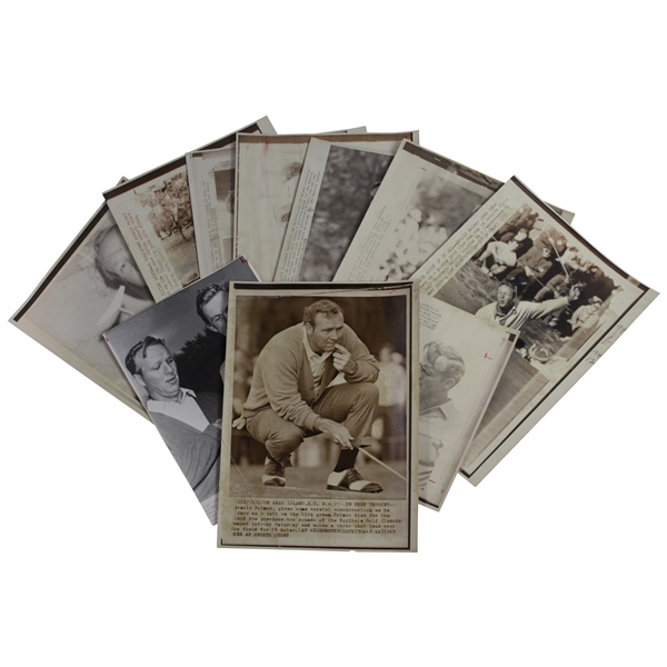 Arnold Palmer Group of Ten (10) Wire Photos - Various Years & Dimensions