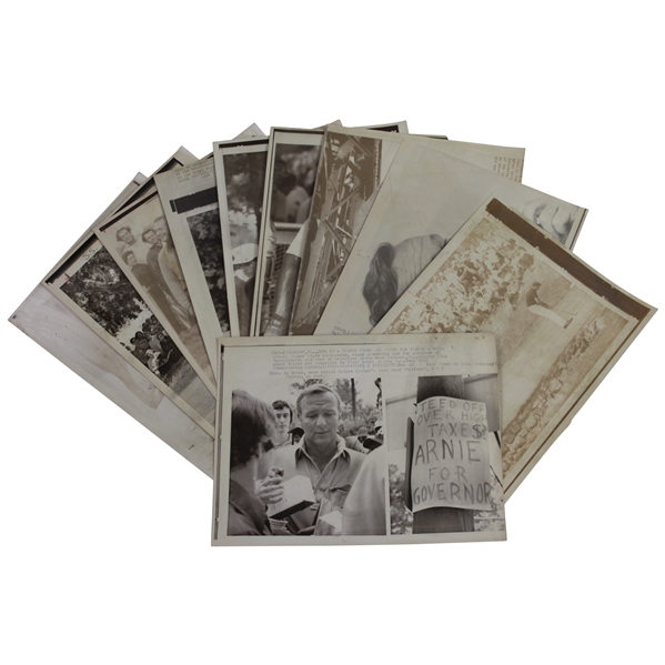 Arnold Palmer Group of Ten (10) Wire Photos - Various Years & Dimensions