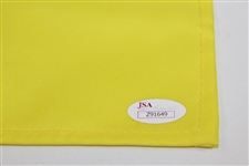Dustin Johnson Signed 2020 Masters Embroidered Flag - First One! JSA FULL #Z91649 Grade 9 Signature
