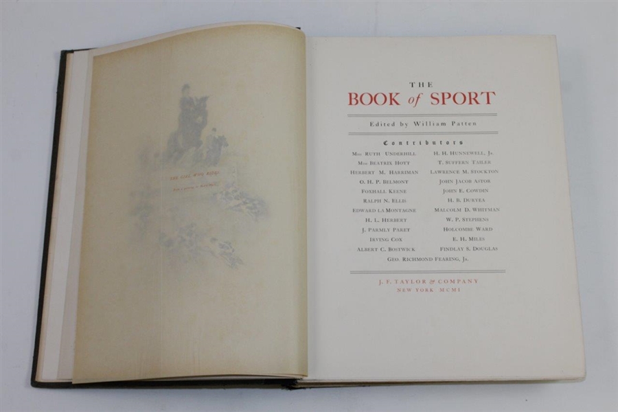 1901 Ltd Ed 'The Book of Sport' Edited by William Patten & Published by J.F. Taylor