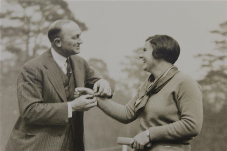 Ty Cobb & Helen Hicks 1940 Titleholders in Augusta Type 1 Photo