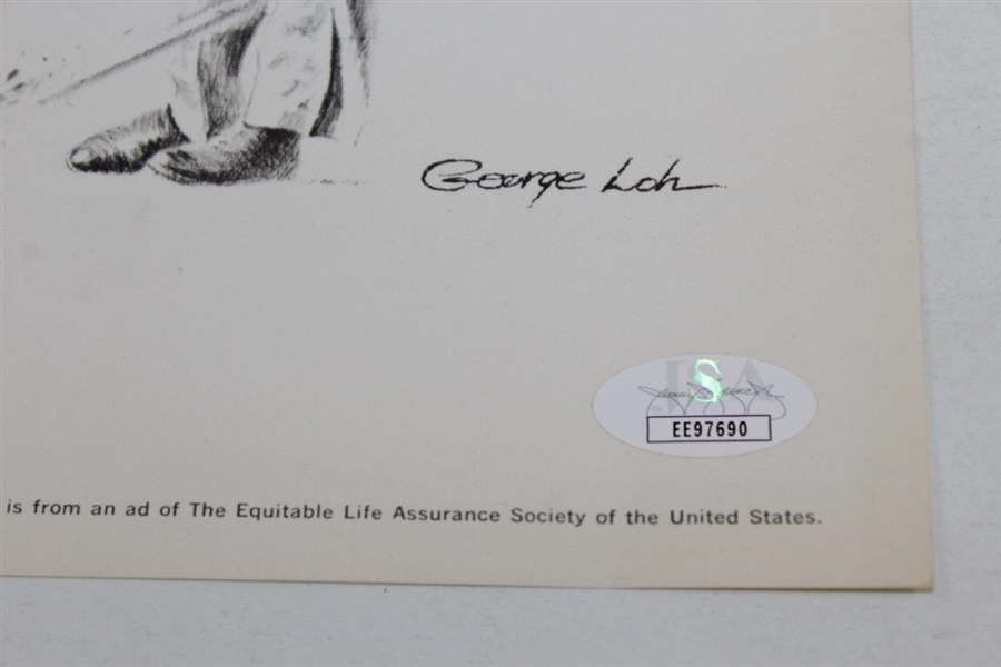 Byron Nelson Signed George Loh Equitable Life Promo Drawing Print JSA #EE97690