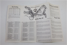 Bobby Jones first Honoree Cover of 1976 Memorial Tournament Pairings Booklet with Press Release