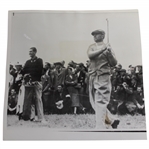 Ben Hogan 7/10/1953 "Follows flight of ball" at Carnoustie Press Photo