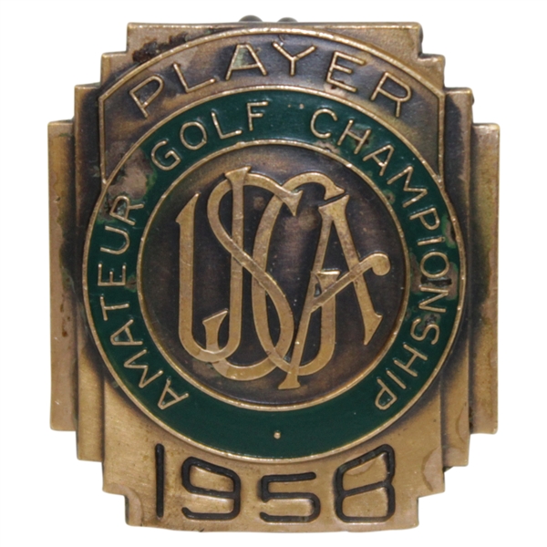 1958 US Amateur at Olympic Club Contestant Badge - Charles Coe Winner