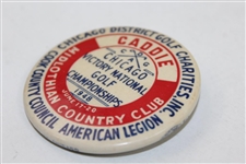 1948 Chicago Victory National Golf Championships at Midlothian CC Caddie Badge