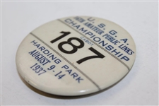 1937 USGA Amateur Public Links Championship at Harding Park Caddy Badge #187