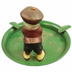 Vintage Dunlop Man Figure in Green Ash Tray