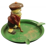 Vintage Dunlop Man Figure in Green Ash Tray