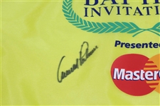 Arnold Palmer Signed Bay Hill Invitational Yellow SCreen Flag with Attached Photo JSA ALOA