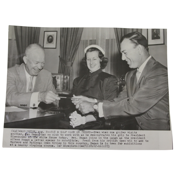 President Dwight D. Eisenhower & Ben Hogan with Valerie 8/12/1953 Press Photo
