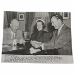President Dwight D. Eisenhower & Ben Hogan with Valerie 8/12/1953 Press Photo