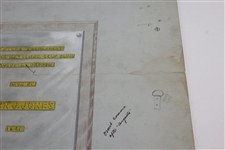 Original 1940's Augusta National Golf Club Masters Champion Award Plaque Plans