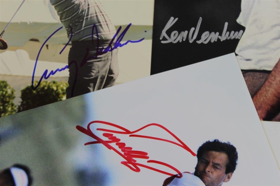 Fuzzy Zoeller, Ken Venturi, & Lanny Wadkins Signed 8x10 Photos JSA ALOA