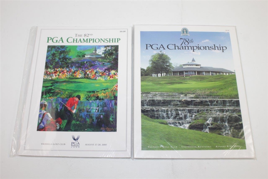 Ten (10) Different PGA Championship Official Programs