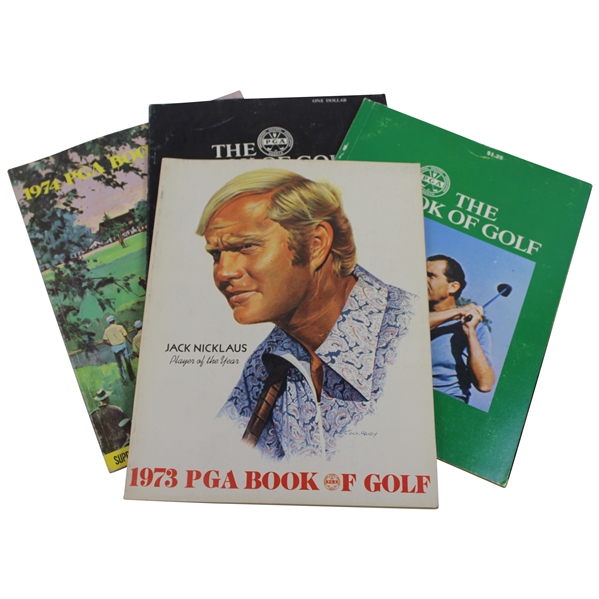 1969, 1970, 1973, & 1974 PGA Books of Golf