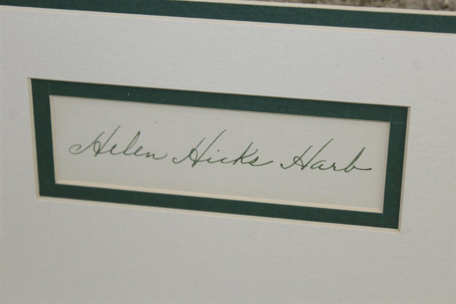 Helen Hicks Harb Signature with Matted Photo Display - One of LPGA Founders JSA ALOA