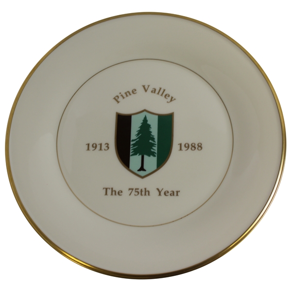 Pine Valley Golf Club Member's 75th Year - 1988 Commemorative Plate