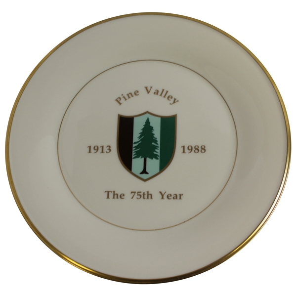 Pine Valley Golf Club Members 75th Year - 1988 Commemorative Plate