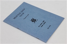 1952 Seattle Golf Club By-Laws and Club Rules Booklet - July