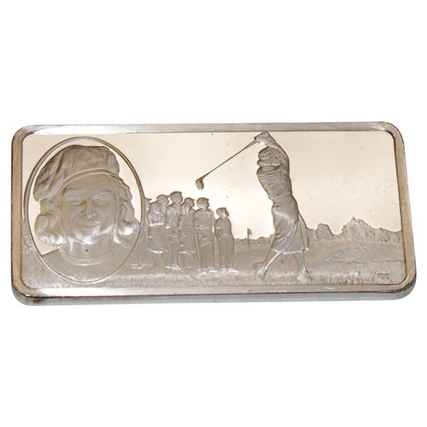 100 Greatest Americans 1oz Sterling Silver Babe Didrickson Commemorative Bar (1983 Franklin Mint)