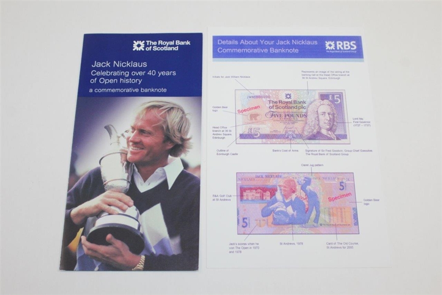 RBS Commemorative 5lb Bank Note with Envelope & Paperwork