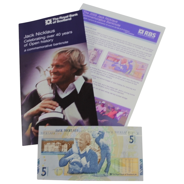RBS Commemorative 5lb Bank Note with Envelope & Paperwork
