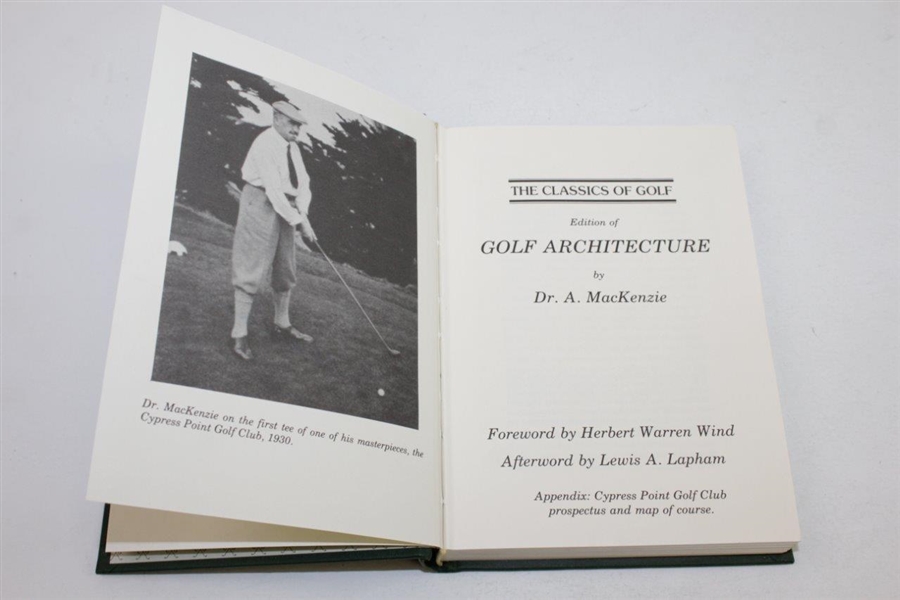 1987 'Golf Architecture' by Dr. Allister MacKenzie Signed by Herbert Warren Wind & Robert MacDonald JSA ALOA