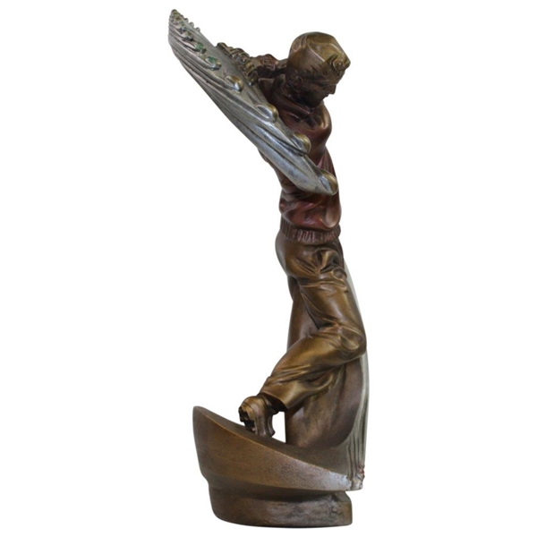 Post Swing Stop-Action Shot Austin Golf Sculpture - Great Condition