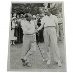 Gene Sarazen & Roland MacKenzie 6/7/1935 at US Open at Oakmont Press Photo