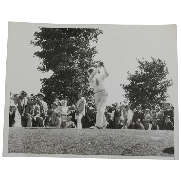 Olin Dutra 6/28/1932 Driving at US Open at Fresh Meadow Press Photo