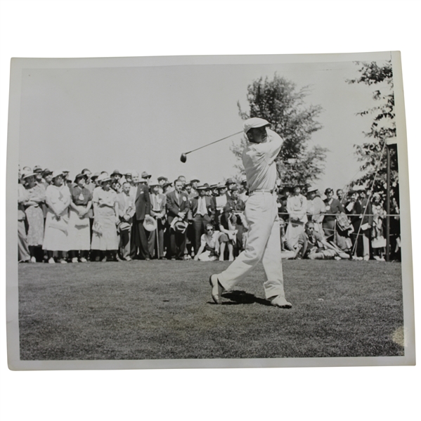 Paul Runyan 6/5/1936 Driving at US Open at Baltusrol Press Photo