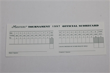 1997 Masters Tournament Official Scorecard - Tiger Woods First Green Jacket