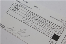 Payne Stewart Signed 1997 PGA at Winged Foot 1st Rd Scorecard - Marker JSA ALOA