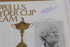 1983 Ryder Cup Team Signed Magazine Page of Van Zandt Pencil Sketches JSA ALOA