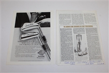 1983 Ryder Cup Team Signed Magazine Page of Van Zandt Pencil Sketches JSA ALOA
