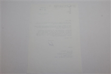 Arnold Palmer Signed 11/4/1987 Letter to PGA President R.J. Carpenter - Ryder Cup Content JSA ALOA