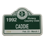 1992 Los Angeles Open at Riviera CC Caddie Badge #48 - Tigers First Pro Event - Donnie Wanstall Collection