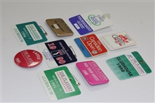 Ten (10) Various Year & Event Caddy Badges & Credentials - Donnie Wanstall Collection
