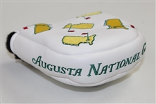 Augusta National Golf Club White Mallet Putter Head Cover with Yellow Logos