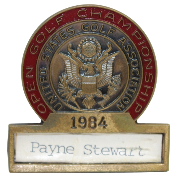 Payne Stewarts 1984 US Open at Winged Foot Contestant Badge