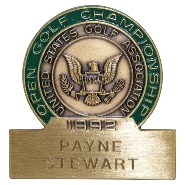 Payne Stewarts 1992 US Open at Pebble Beach Contestant Badge