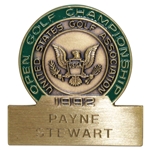 Payne Stewarts 1992 US Open at Pebble Beach Contestant Badge