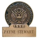 Runner-Up Payne Stewarts 1998 US Open at The Olympic Club Contestant Badge