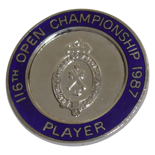 Payne Stewarts 1987 OPEN Championship at Muirfield Contestant Badge