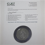 Payne Stewart's 1987 OPEN Championship at Muirfield Contestant Badge