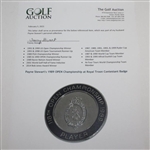Payne Stewart's 1989 OPEN Championship at Royal Troon Contestant Badge